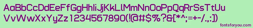 TypomodernoBold-fontti – violetit fontit vihreällä taustalla