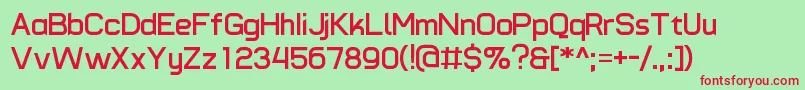 TypomodernoBold Font – Red Fonts on Green Background