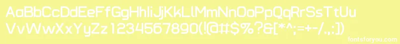 TypomodernoBold Font – White Fonts on Yellow Background