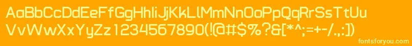 Шрифт TypomodernoBold – жёлтые шрифты на оранжевом фоне