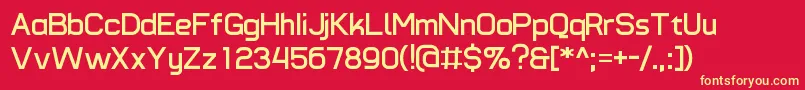 Шрифт TypomodernoBold – жёлтые шрифты на красном фоне