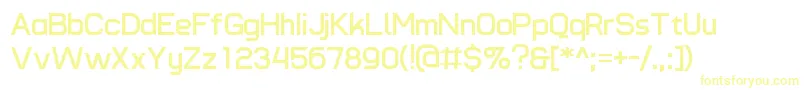 TypomodernoBold-fontti – keltaiset fontit valkoisella taustalla