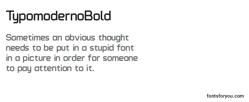 Schriftart TypomodernoBold