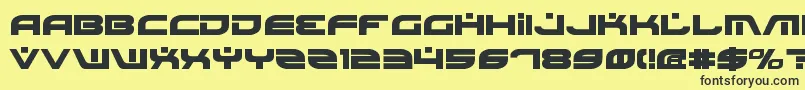 Czcionka BattlefieldBold – czarne czcionki na żółtym tle