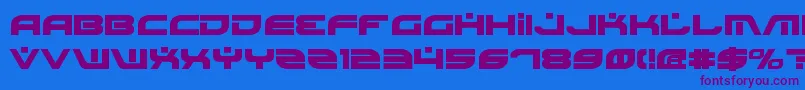 Fonte BattlefieldBold – fontes roxas em um fundo azul