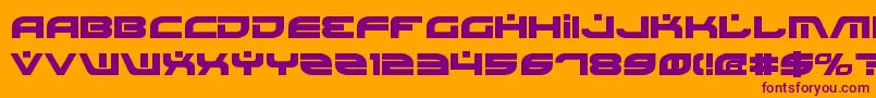 Czcionka BattlefieldBold – fioletowe czcionki na pomarańczowym tle