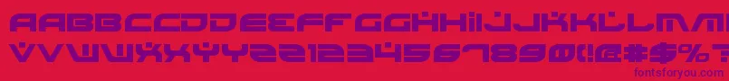 フォントBattlefieldBold – 赤い背景に紫のフォント