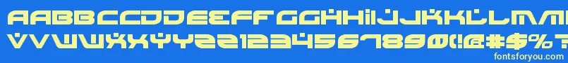 Шрифт BattlefieldBold – жёлтые шрифты на синем фоне