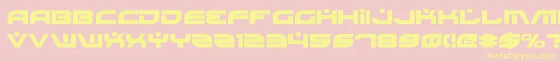 Police BattlefieldBold – polices jaunes sur fond rose