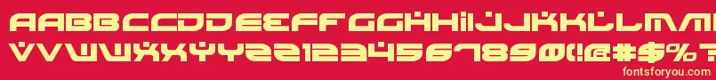 フォントBattlefieldBold – 黄色の文字、赤い背景
