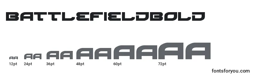 Размеры шрифта BattlefieldBold