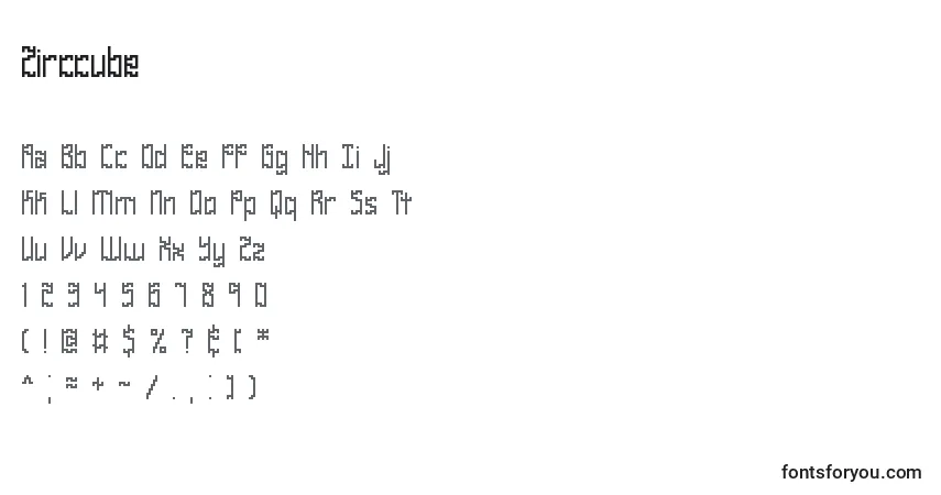 Schriftart Zirccube – Alphabet, Zahlen, spezielle Symbole