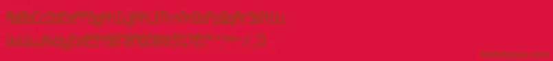 フォントZirccube – 赤い背景に茶色の文字