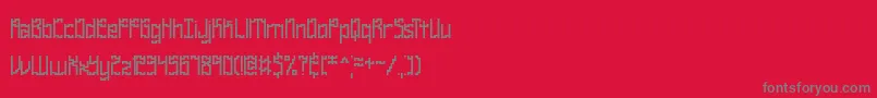 フォントZirccube – 赤い背景に灰色の文字