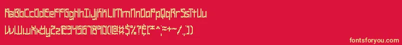 Zirccube Font – Yellow Fonts on Red Background