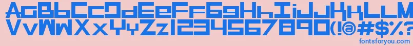 Rasegpl Font – Blue Fonts on Pink Background