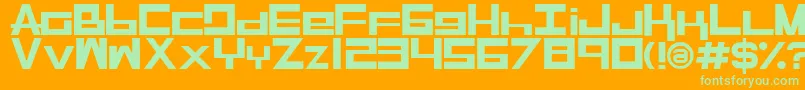 Rasegpl Font – Green Fonts on Orange Background