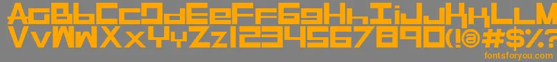 Rasegpl Font – Orange Fonts on Gray Background