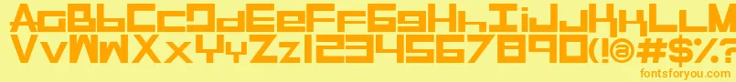 Rasegpl Font – Orange Fonts on Yellow Background