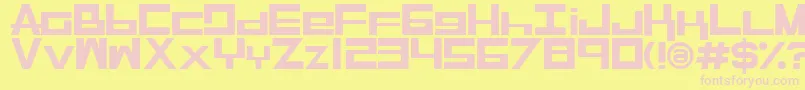 Rasegpl Font – Pink Fonts on Yellow Background