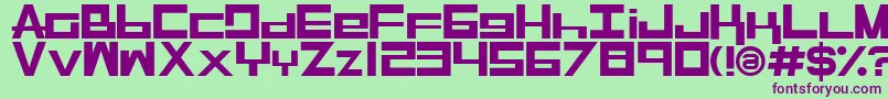 Rasegpl Font – Purple Fonts on Green Background