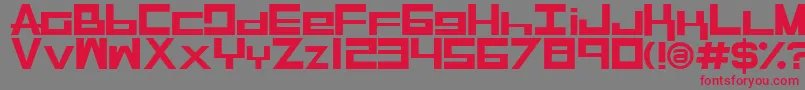 Rasegpl Font – Red Fonts on Gray Background