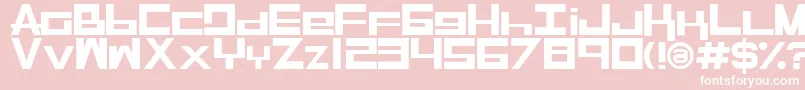 Rasegpl Font – White Fonts on Pink Background