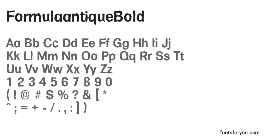 Schriftart FormulaantiqueBold – Alphabet, Zahlen, spezielle Symbole