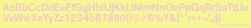 FormulaantiqueBold Font – Pink Fonts on Yellow Background