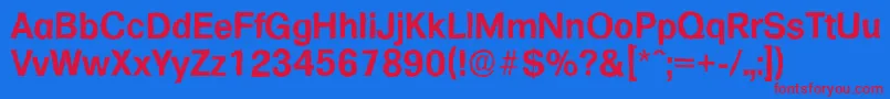 FormulaantiqueBold Font – Red Fonts on Blue Background