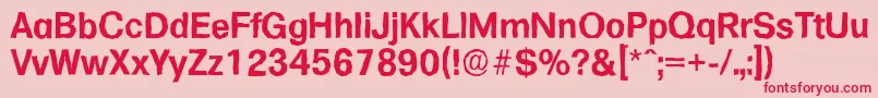 フォントFormulaantiqueBold – ピンクの背景に赤い文字