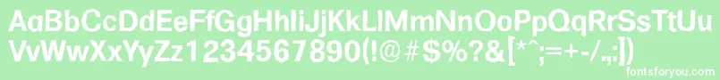 フォントFormulaantiqueBold – 緑の背景に白い文字