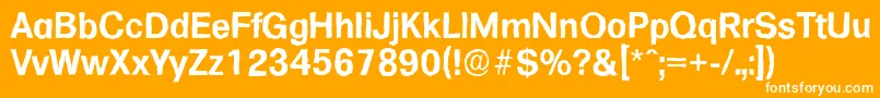 FormulaantiqueBold Font – White Fonts on Orange Background