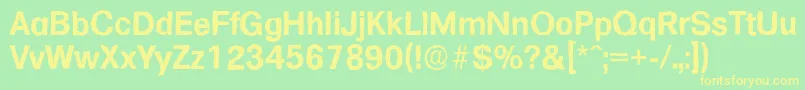 FormulaantiqueBold Font – Yellow Fonts on Green Background
