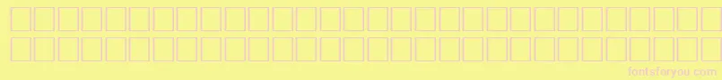 HellenicaRegular-fontti – vaaleanpunaiset fontit keltaisella taustalla