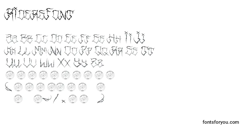 RidersFont Font – alphabet, numbers, special characters