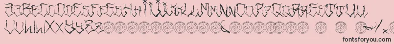 RidersFont Font – Black Fonts on Pink Background