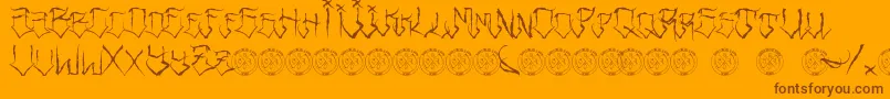 RidersFont Font – Brown Fonts on Orange Background