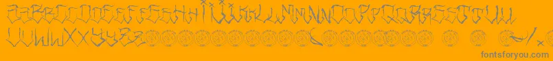 RidersFont Font – Gray Fonts on Orange Background