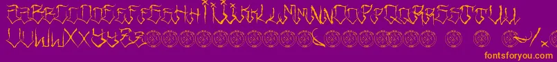 RidersFont Font – Orange Fonts on Purple Background