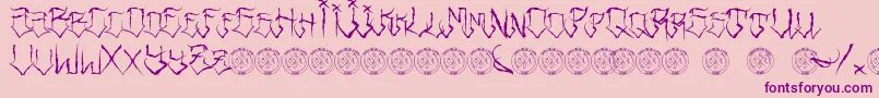 RidersFont Font – Purple Fonts on Pink Background