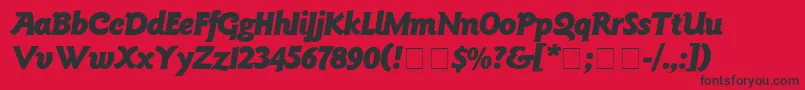 GoudyBlackitalic Font – Black Fonts on Red Background