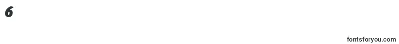 GoudyBlackitalic-Schriftart – Schriften für die Ziffer 6