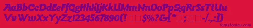 GoudyBlackitalic Font – Purple Fonts on Red Background