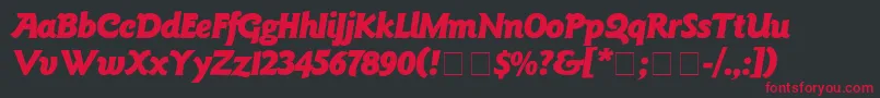 GoudyBlackitalic Font – Red Fonts on Black Background