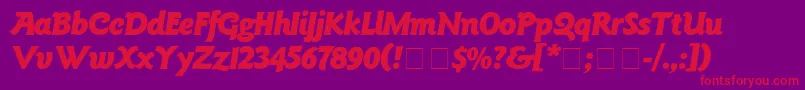 GoudyBlackitalic Font – Red Fonts on Purple Background