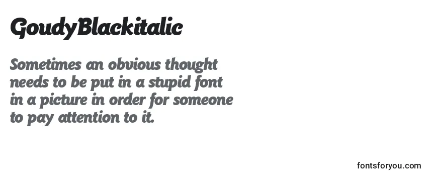Review of the GoudyBlackitalic Font