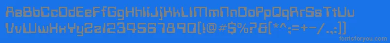 Police Techno28Normal – polices grises sur fond bleu