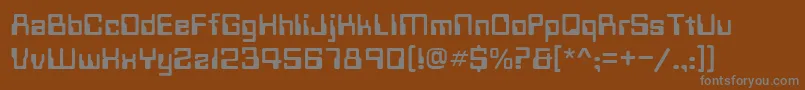 Techno28Normal Font – Gray Fonts on Brown Background