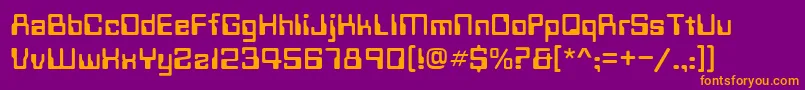 Шрифт Techno28Normal – оранжевые шрифты на фиолетовом фоне